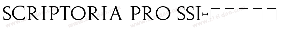 Scriptoria Pro SSi字体转换